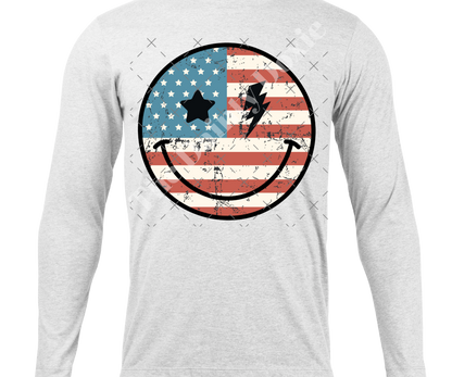 Retro American Flag Smiley