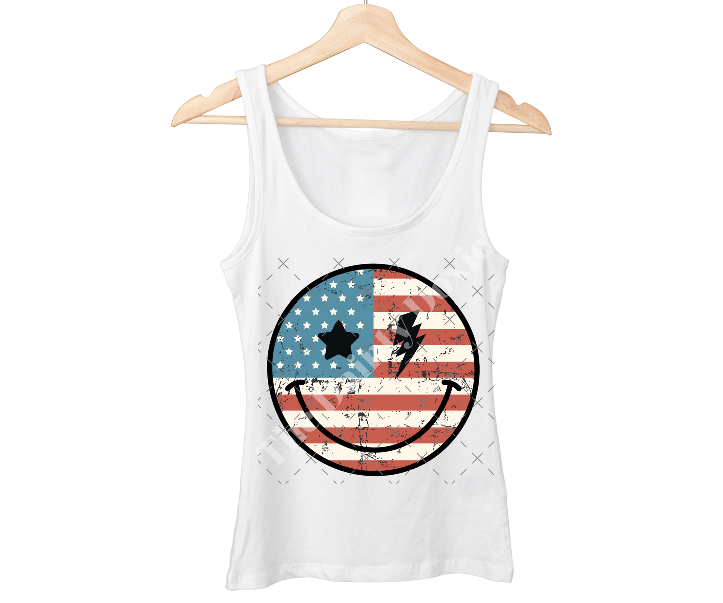 Retro American Flag Smiley
