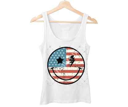 Retro American Flag Smiley