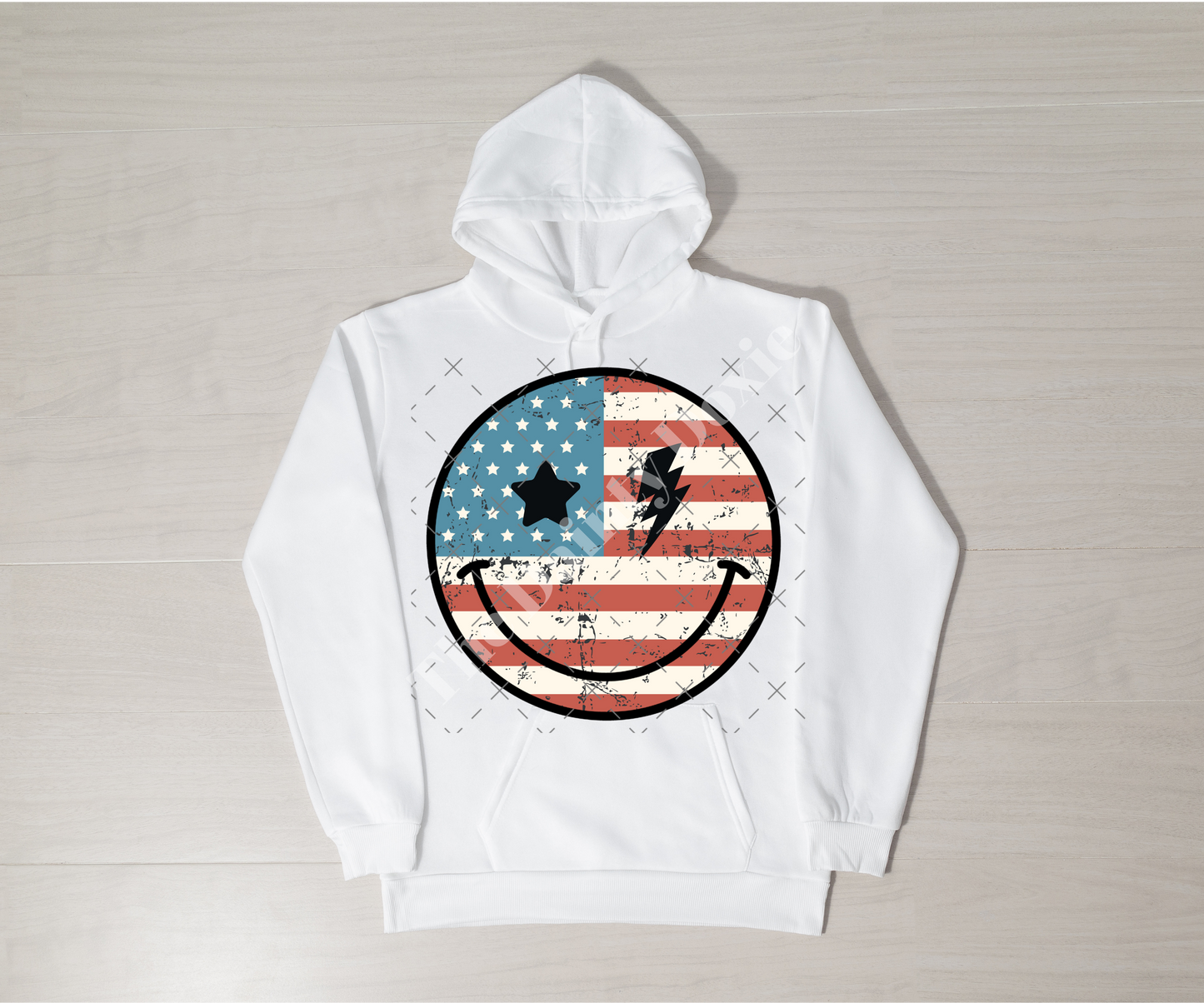 Retro American Flag Smiley
