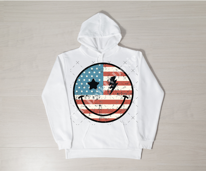 Retro American Flag Smiley