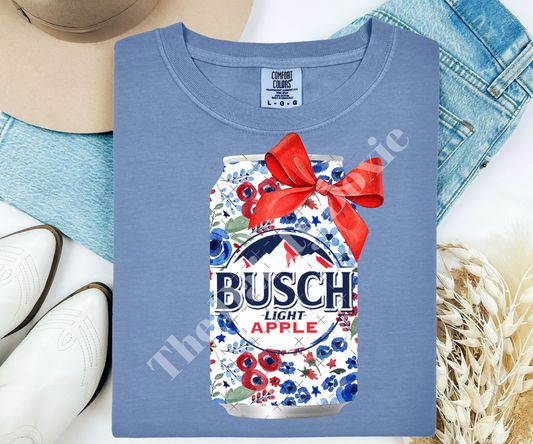 Floral Busch Light Apple Tee