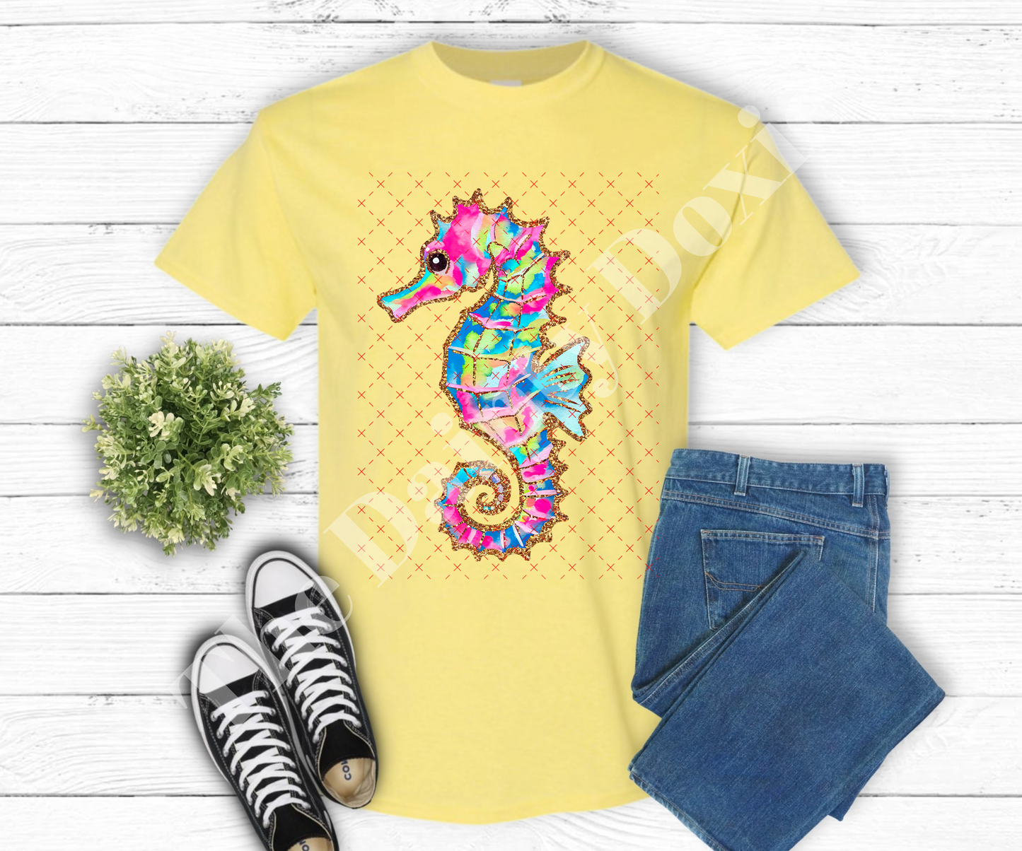 Watercolor Seahorse