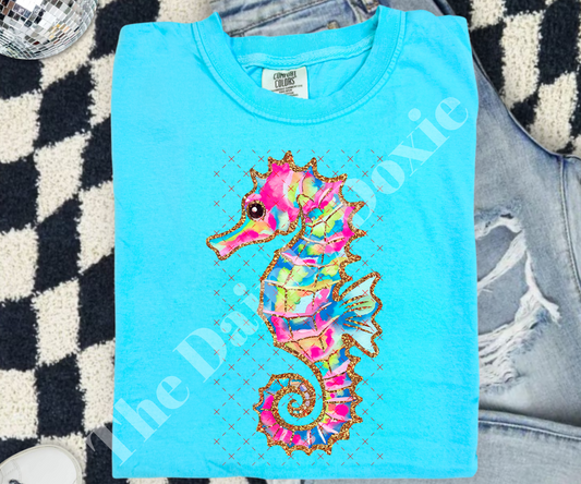 Watercolor Seahorse
